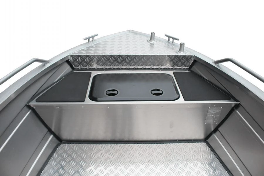 15 ft Aluminum V Hull Dual Console Fishing Boat Bow Head Storage