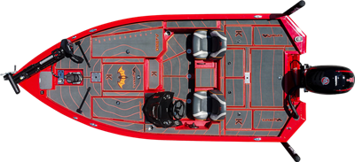 18 Ft alumīnija basa laiva