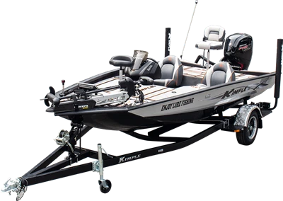 17 pēdu alumīnija sānu konsole Bass Boat